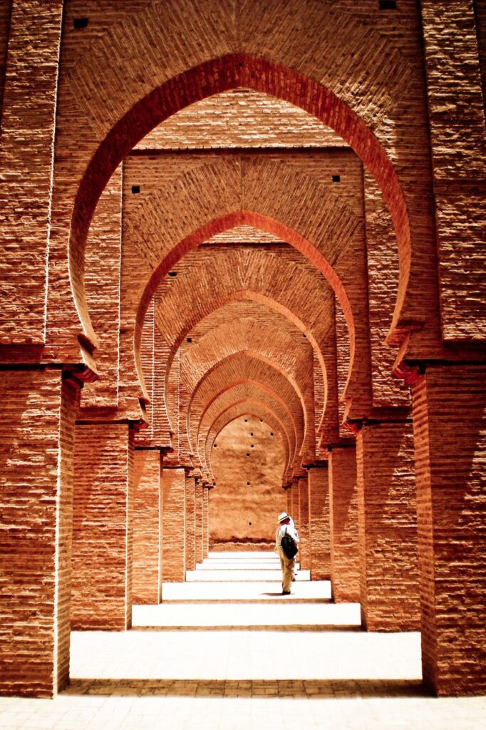 Vista prospettica di città araba